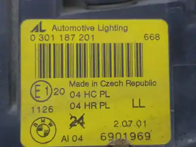 Second-hand car spare part left headlight for bmw 3 compact (e46) 316 ti oem iam references 63126901969  