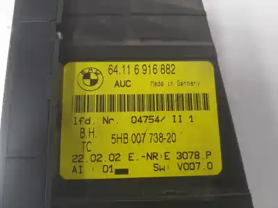 Peça sobressalente para automóvel em segunda mão comando de sofagem (chauffage / ar condicionado) por bmw 3 (e46) 320 d referências oem iam 64116916882  64116919784