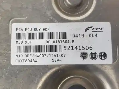 Pièce détachée automobile d'occasion calculateur moteur ecu pour fiat ducato furgón ta 30 2.3 turbodiesel multijet références oem iam 52141506 52141506 