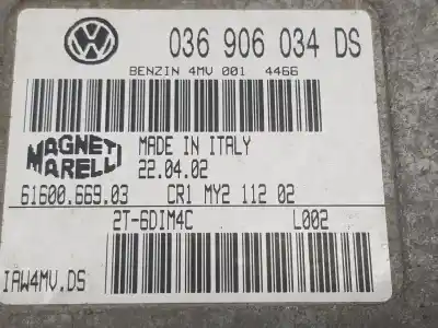 Pièce détachée automobile d'occasion calculateur moteur ecu pour seat leon (1m1) 1.6 16 v références oem iam 036906034ds  036906034ds