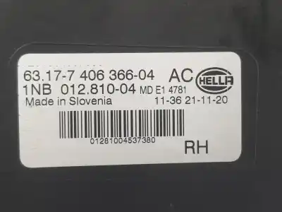 Recambio de automóvil de segunda mano de faro antiniebla derecho para bmw serie x5 4.4 v8 32v referencias oem iam 63177406366 7406366 