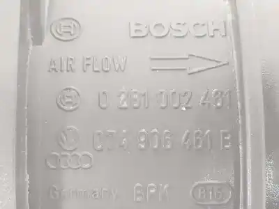 Автозапчастина б/у витратомір повітря для audi a4 b7 (8ec) 2.0 tdi посилання на oem iam 074906461b  0281002461