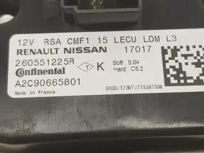 Second-hand car spare part xenon headlights control unit  for renault clio iv 1.5 dci d fap energy oem iam references 260551225r  a2c90665801