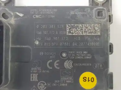 Second-hand car spare part electronic module for cupra formentor dpca oem iam references 5wa907572  0203303578