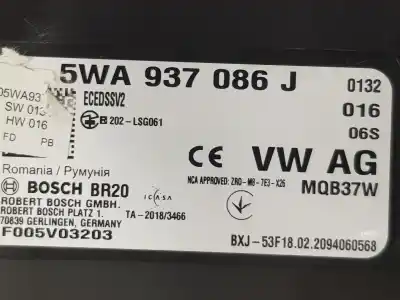 Автозапчастина б/у електронний модуль для cupra formentor 2.0 tsi посилання на oem iam 5wa937086j  5wa937086j