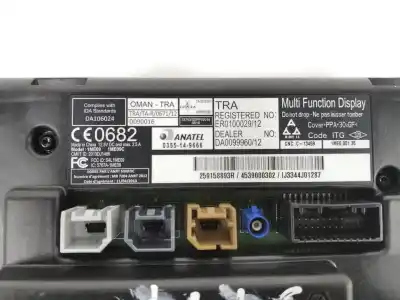 Second-hand car spare part multifunction display for smart forfour 1.0 oem iam references a4539000302  259158893r