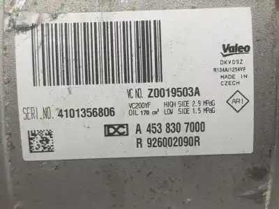Автозапчастина б/у компресор кондиционера для smart forfour basis 52kw 453.042 посилання на oem iam a4538307000  926002090r