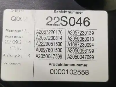 Piesă de schimb auto la mâna a doua mecanism acționare geam fațã stânga pentru clase c clase c lim. 2.1 cdi referințe oem iam a2057209111  a2057204923