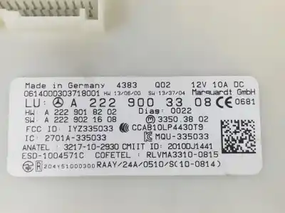 Second-hand car spare part electronic module for clase c clase c lim. 2.1 cdi oem iam references a2229003308  a2229018202