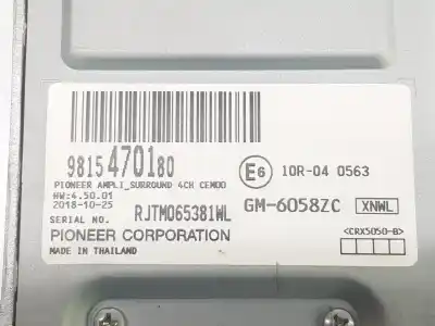 Second-hand car spare part electronic module for citroen jumpy spacetourer 2.0 blue-hdi fap oem iam references 9815470180  9815470180