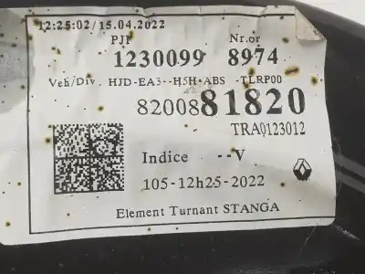 Автозапчастина б/у передній лівий культ для dacia duster (hm_) 1.3 tce 150 (hmm3) посилання на oem iam 8200881820 Автозапчастина б/у передній лівий культ для dacia duster (hm_) 1.3 tce 150 (hmm3) посилання на oem iam 8200881820