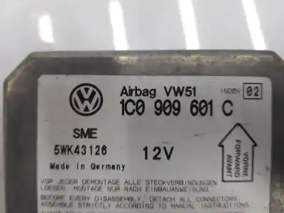 Автозапчастина б/у блок управління подушками безпеки для skoda fabia (6y2/6y3) 1.4 посилання на oem iam 1c0909601c  1c0909601c