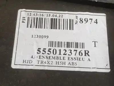 Second-hand car spare part rear axle for dacia duster ii 1.3 tce oem iam references 555012376r 555012376r material nuevo 