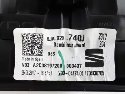 Автозапчастина б/у панель інструментів для seat toledo iv (kg3) 1.0 tsi посилання на oem iam 6ja920740j  6ja920740j Автозапчастина б/у панель інструментів для seat toledo iv (kg3) 1.0 tsi посилання на oem iam 6ja920740j  6ja920740j