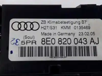 Автозапчастина б/у клімат-контроль для audi a4 b7 avant (8ed) 2.0 tdi 16v посилання на oem iam 8e0820043aj  8e0820043bj