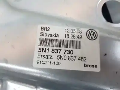 Автозапчасти б/у регулятор стекла переднего правого за volkswagen tiguan (5n_) 2.0 tdi ссылки oem iam 5n0837462  5n1837730