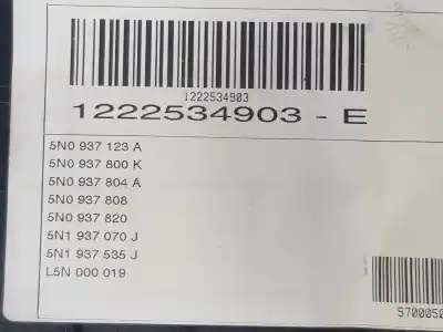 Автозапчастина б/у реле/запоперівник для volkswagen tiguan (5n_) 2.0 tdi посилання на oem iam 5n0937123a  5n0937800k