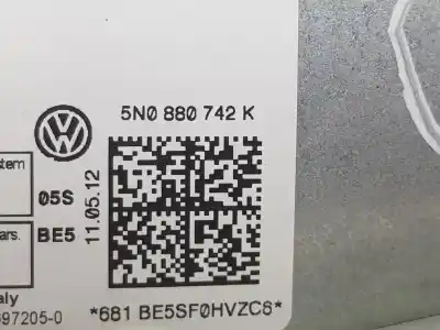 Автозапчастина б/у передня права подушка безпеки для volkswagen tiguan (5n_) 2.0 tdi посилання на oem iam 5n0880742k  5n0880742l