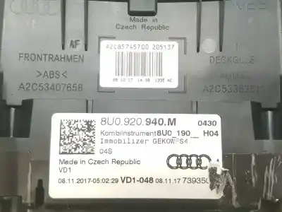 Автозапчастина б/у панель інструментів для audi q3 (8ub, 8ug) 2.0 tdi посилання на oem iam 8u0920940m  8u0920940m