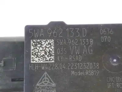 Peça sobressalente para automóvel em segunda mão módulo eletrônico por volkswagen sin definir sin definir referências oem iam 5wa962133d