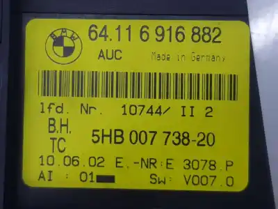 Second-hand car spare part climate control for bmw 3 compact (e46) 320 td oem iam references 64116916882  6916882
