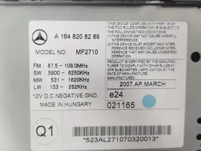 Автозапчастина б/у аудіо система / радіо cd для clase c clase m 3.0 cdi посилання на oem iam a1648208289  a1648208289
