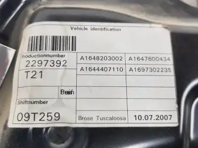 Second-hand car spare part rear left window regulator for clase c clase m 3.0 cdi oem iam references a1647303179  a1647303179