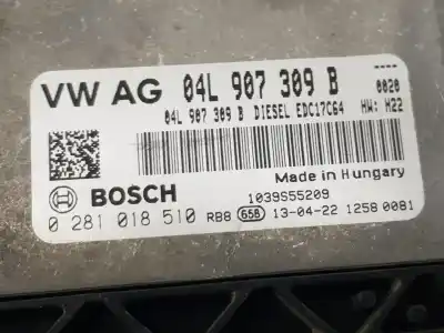 Second-hand car spare part ecu engine control for seat leon (5f1) 1.6 tdi oem iam references 04l907309b  0281018510