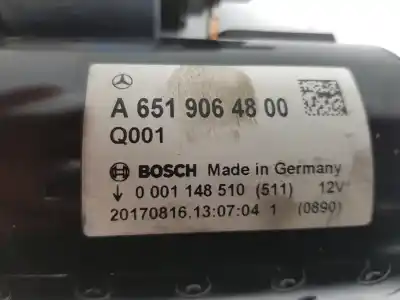 Pezzo di ricambio per auto di seconda mano motorino di avviamento per clase c clase c lim. 2.1 cdi riferimenti oem iam a6519064800  0001148510