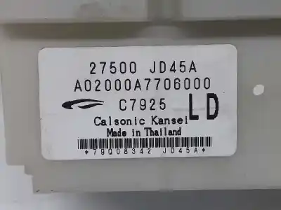 Second-hand car spare part climate control for nissan qashqai / qashqai +2 i (j10, nj10, jj10e) 1.5 dci oem iam references 27500jd45a  a02000a7706000
