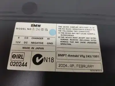 Second-hand car spare part audio system / radio cd for bmw 7 (e65, e66, e67) 735 i, li oem iam references 65126935934  6935934