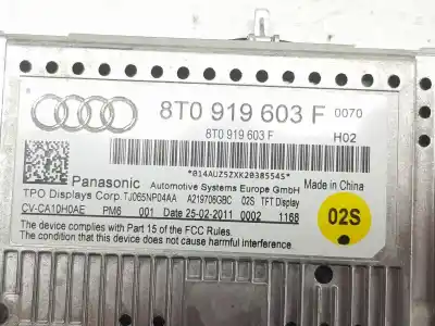 Автозапчастина б/у багатофункційний дисплей для audi a4 b8 avant (8k5) 2.0 tdi посилання на oem iam 8t0919603f  8t0919603f