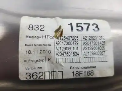 Second-hand car spare part rear right window regulator for clase c clase e lim. 2.1 cdi oem iam references a2127301879