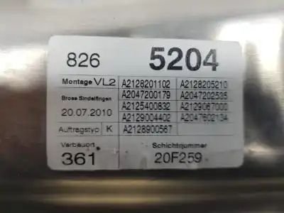 Second-hand car spare part driver left window regulator for clase c clase e lim. 2.1 cdi oem iam references a2127201579  a2127201579