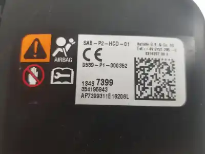 Автозапчастина б/у передня права бічна подушка безпеки для opel astra j (p10) 1.7 cdti (68) посилання на oem iam 354195943  354195943