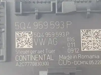 Gebrauchtes Autoersatzteil elektronisches modul zum cupra leon (kl1, ku1, kug) 1.5 tsi oem-iam-referenzen 5q4959593p  5q4959593p