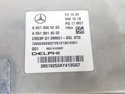 Peça sobressalente para automóvel em segunda mão centralina de motor uce por clase c clase c lim. 2.1 cdi referências oem iam a6519005203