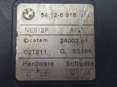 Second-hand car spare part full normal heating for bmw 3 compact (e46) 320 td oem iam references 64126918806  6918806