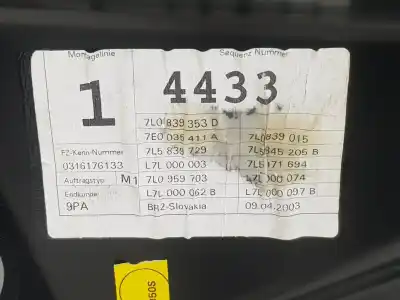 Second-hand car spare part rear left window regulator for porsche cayenne (9pa) s 4.5 oem iam references 95553346103  95553346103
