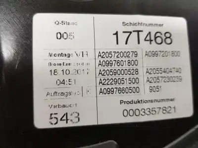 Piesă de schimb auto la mâna a doua mecanism acționare geam fațã dreapta pentru clase c clase c lim. 2.1 cdi referințe oem iam a2057205023  a2057205023