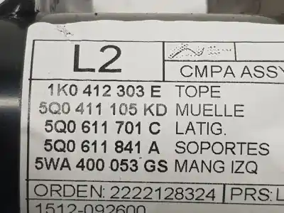 Pezzo di ricambio per auto di seconda mano ammortizzatore anteriore destro per cupra leon (kl1, ku1, kug) 1.5 tsi riferimenti oem iam 5wa413023k  5wa413023k