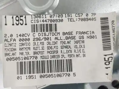 Автозапчасти б/у регулятор стекла переднего левого за alfa romeo giulietta (940_) 2.0 jtdm (940.fxl1a) ссылки oem iam 71754404  71754404