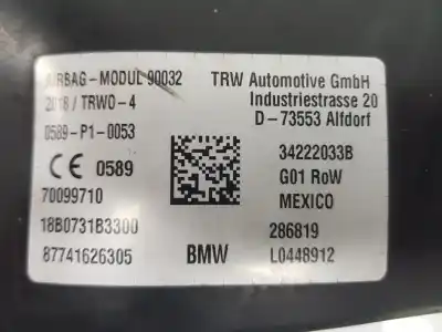 Tweedehands auto-onderdeel airbag links voor voor bmw serie x3 2.0 16v turbodiesel oem iam-referenties 72127416263 7416263 