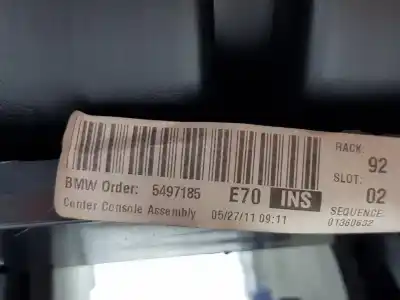 Автозапчастина б/у центральний подлокник для bmw x5 (e70) xdrive30d посилання на oem iam 51166954938  6973459