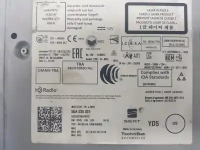 Second-hand car spare part gps navigation system for seat leon (5f1) reference oem iam references 5qa035824  5qa035824