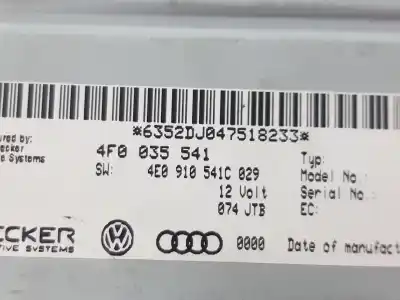 Pezzo di ricambio per auto di seconda mano impianto audio / radio cd per audi a6 berlina (4f2) 3.0 tdi quattro (165kw) riferimenti oem iam 4f0035541  4f0035541