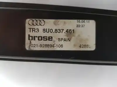 Second-hand car spare part driver left window regulator for audi q3 (8ub, 8ug) 2.0 tdi oem iam references 8u0837461  8u0837461 Second-hand car spare part driver left window regulator for audi q3 (8ub, 8ug) 2.0 tdi oem iam references 8u0837461  8u0837461