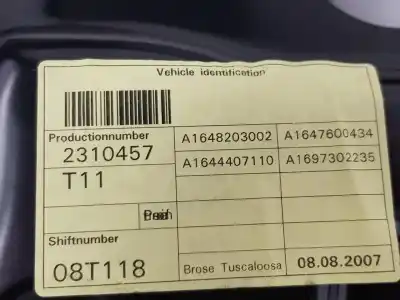 Автозапчастина б/у регулятор скла заднього правого для clase c clase m 3.0 cdi посилання на oem iam a1647300479  a1647300479