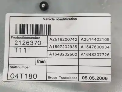 Автозапчастина б/у регулятор вікна передній лівий для mercedes-benz clase m (w164) 6.2 v8 cat посилання на oem iam a1647201579  a1647201579