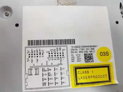 Second-hand car spare part audio system / radio cd for seat exeo st (3r5) (2009>) 2.0 tdi oem iam references 3r0035186d  3r0035186b